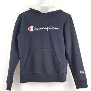 Champion Youth Hoodie - sz L - Black